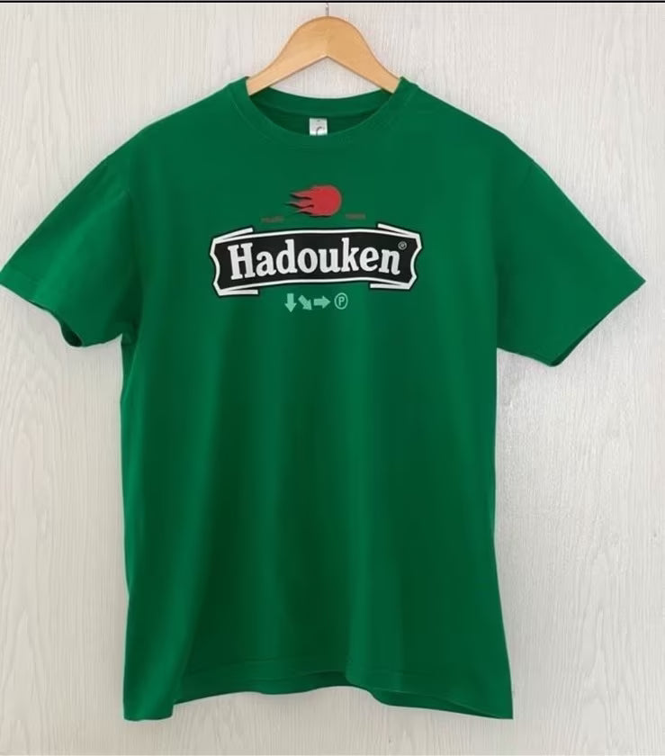 Street Fighter Motiv-Shirt | Heineken / Hadouken Style | L