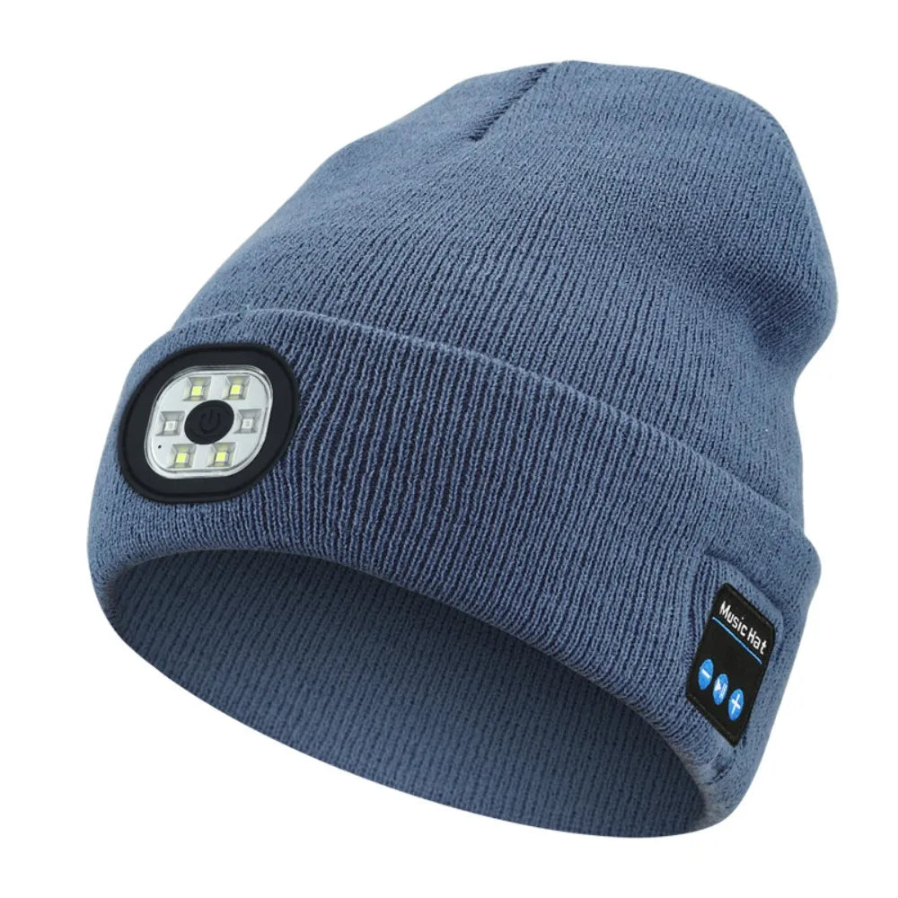 3-in-1 Bluetooth Beanie with LED Light