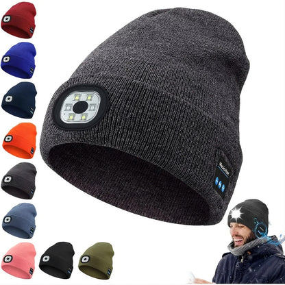 3-in-1 Bluetooth Beanie with LED Light