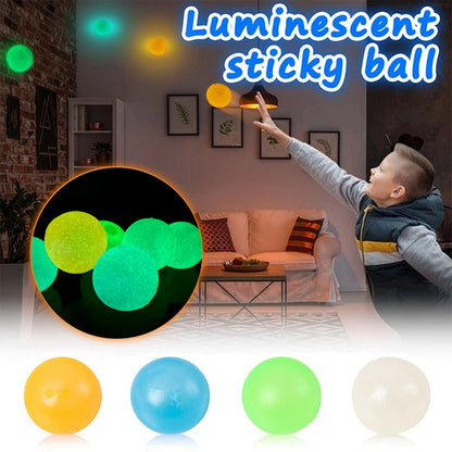 Leuchtende Sticky Bouncing Balls – Glow-in-the-Dark Stressball
