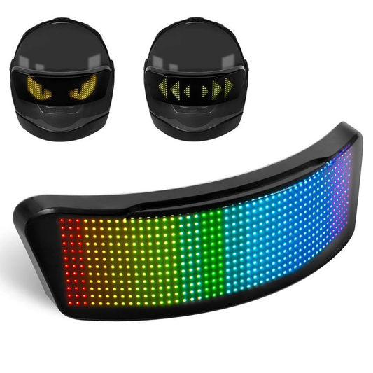 Programmierbares LED-Display für Motorradhelm – Sichtbarkeit, Sicherheit & Style bei Nacht