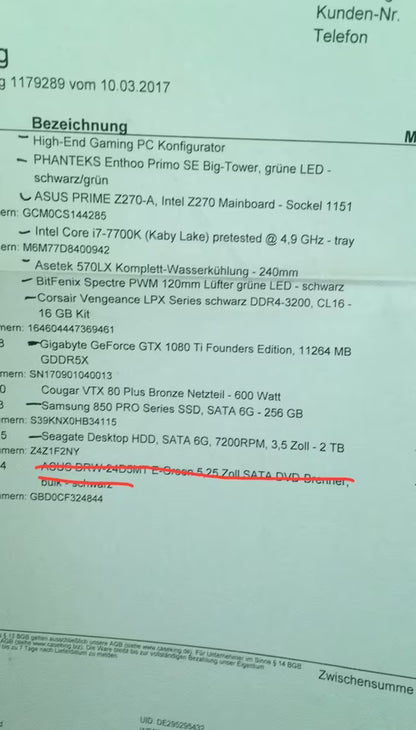 "CaseKing" - Gaming & Streaming PC - WIN 10 - Wasserkühlung - LED