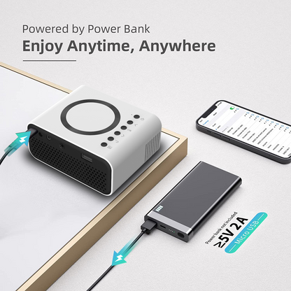 Mini LED Wireless Projektor (YT300) – Großes Kino für Gaming, Filme & Präsentationen