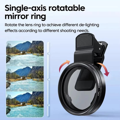 52 mm Clip-On CPL Smartphone-Objektivfilter – Reflexionsfrei & Farbverstärkend