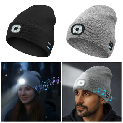 3-in-1 Bluetooth Beanie with LED Light
