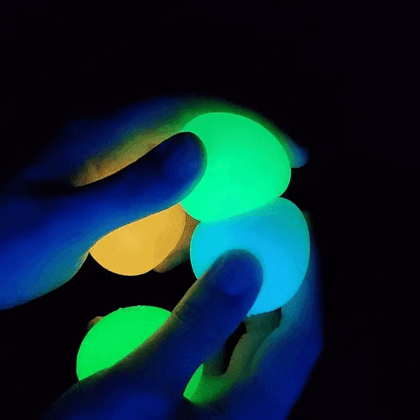 Leuchtende Sticky Bouncing Balls – Glow-in-the-Dark Stressball