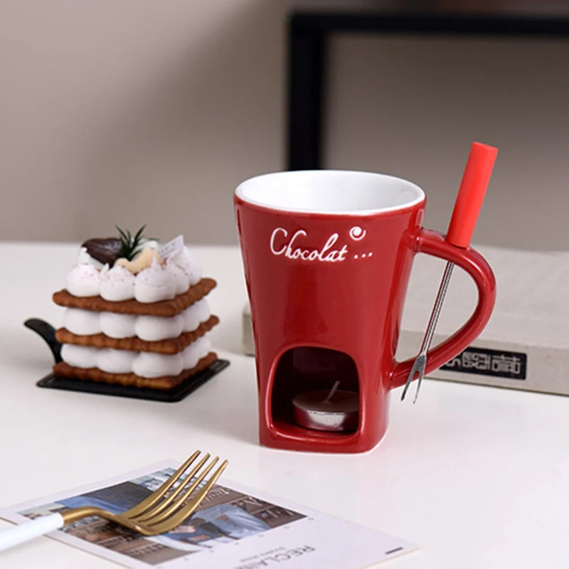 Mini Ceramic Fondue Mug Set