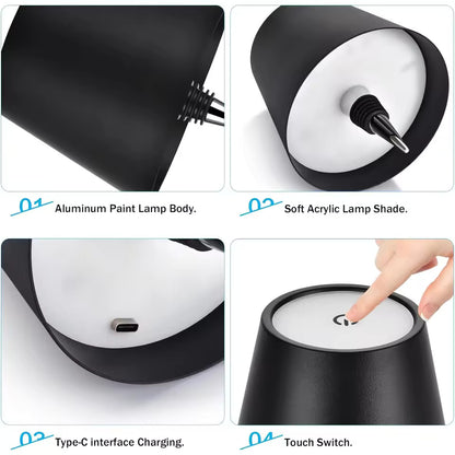 LED Flaschen-Tischlampe – Dimmbares Ambientelicht für Indoor & Outdoor