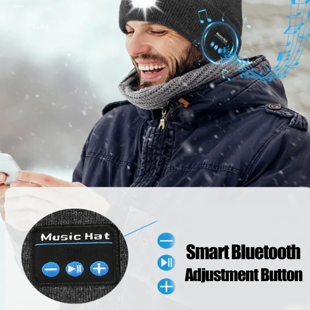 3-in-1 Bluetooth Beanie with LED Light