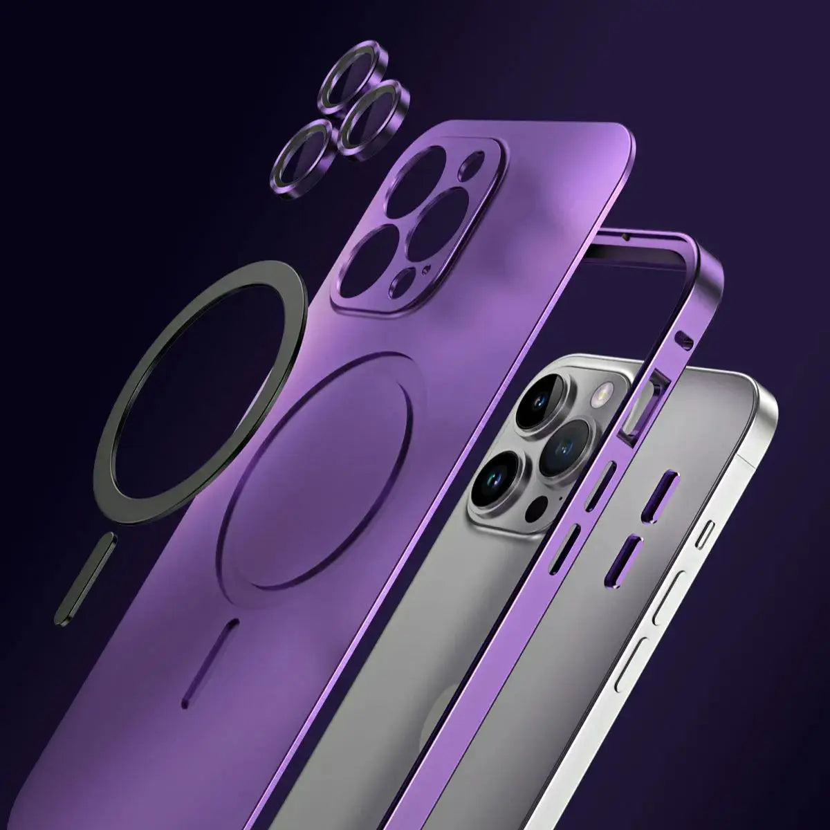 Magnetic Metal Armor iPhone Case