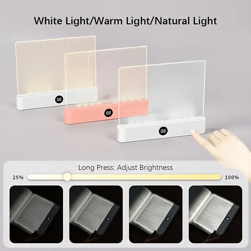 Smart LED Book Light – Leselicht mit 3 Lichtfarben & Timer