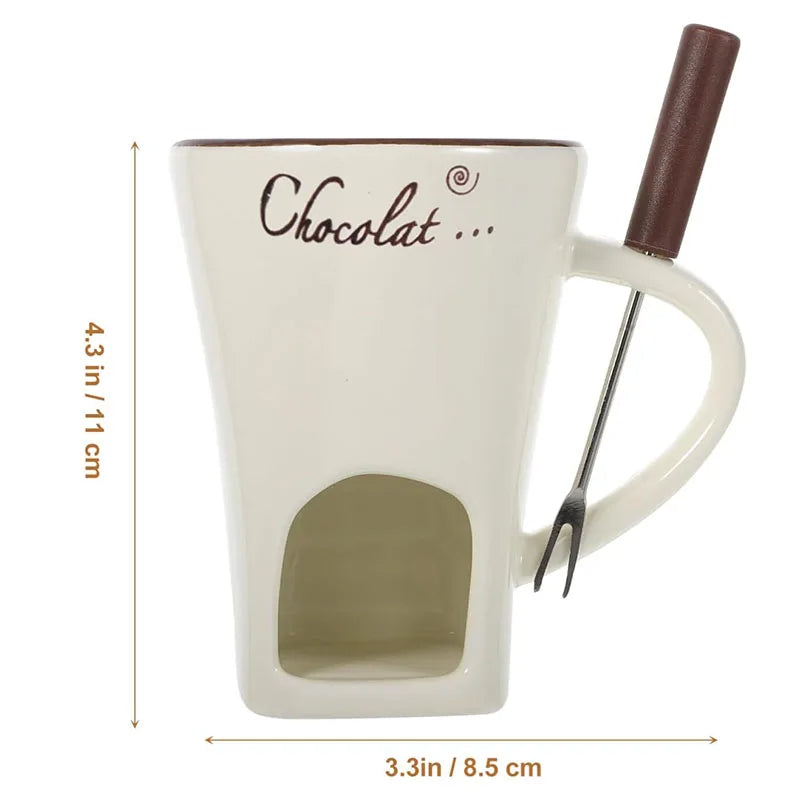 Mini Ceramic Fondue Mug Set