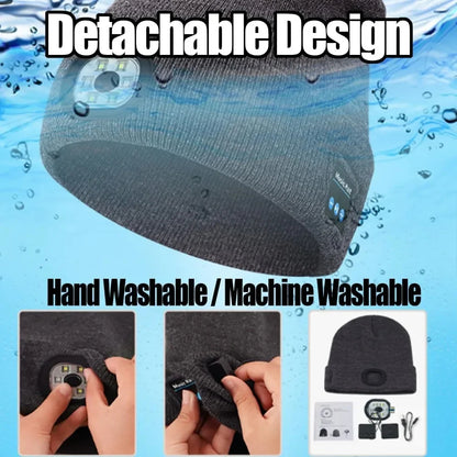 3-in-1 Bluetooth Beanie with LED Light