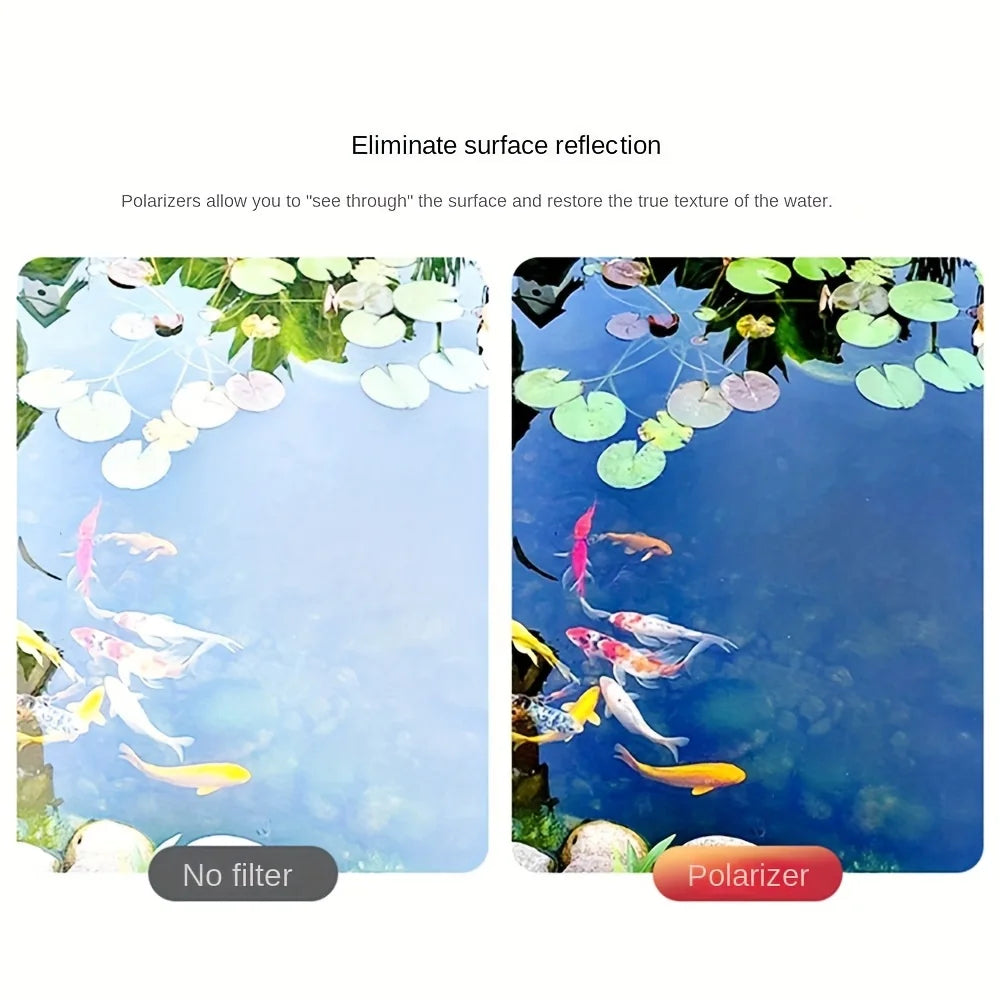 52 mm Clip-On CPL Smartphone-Objektivfilter – Reflexionsfrei & Farbverstärkend