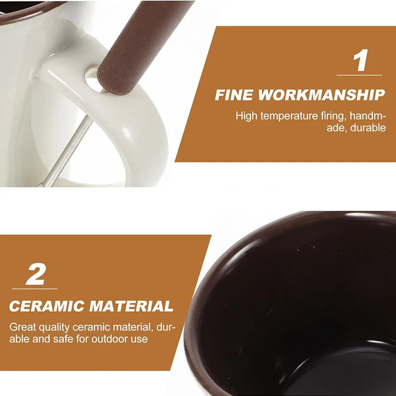 Mini Ceramic Fondue Mug Set