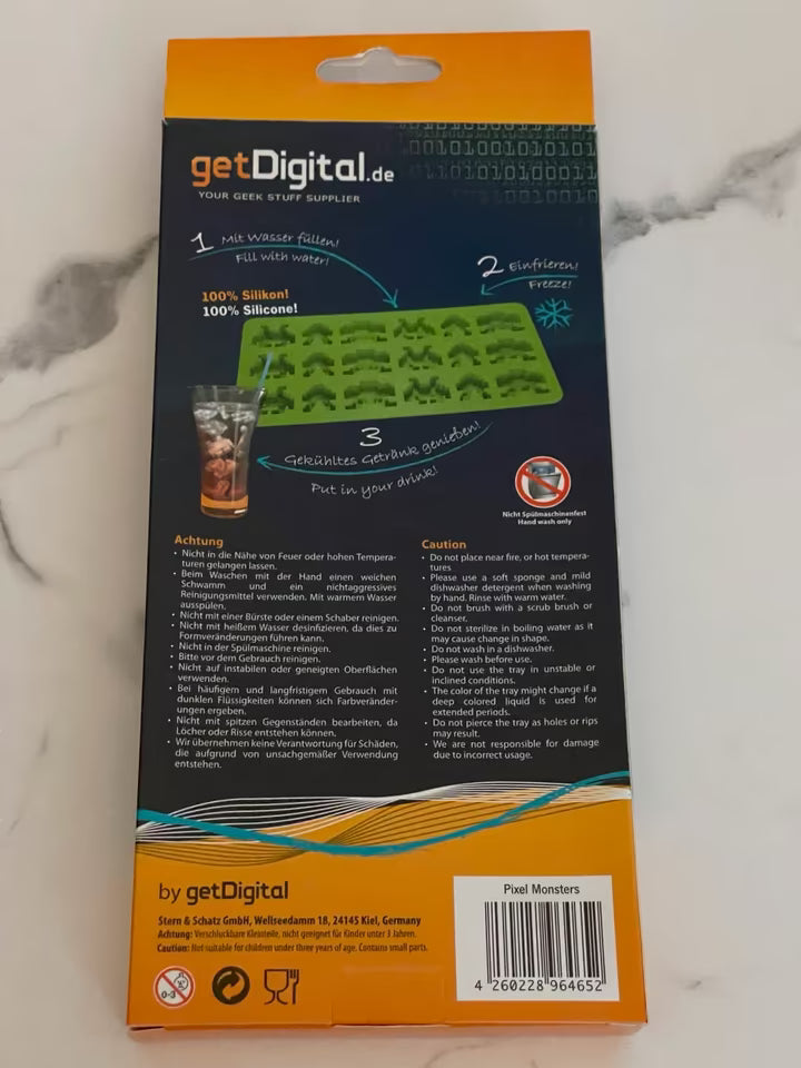 Nerd Eiswürfelform - Pixel-Monster [NEU]
