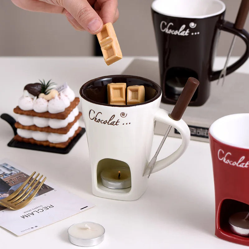 Mini Ceramic Fondue Mug Set