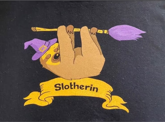 Harry Potter Motiv-Shirt | Faultier Slotherin | L