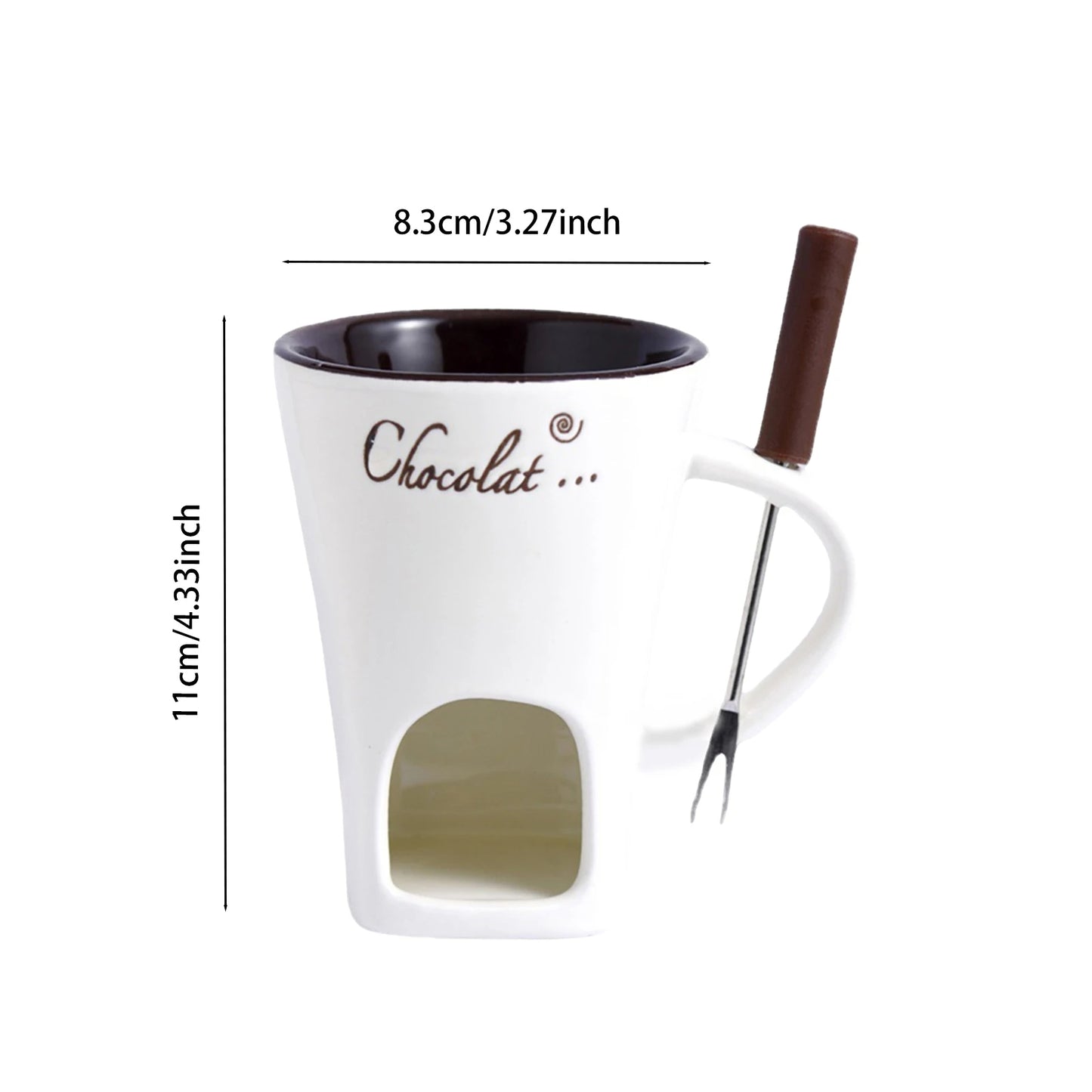 Mini Ceramic Fondue Mug Set