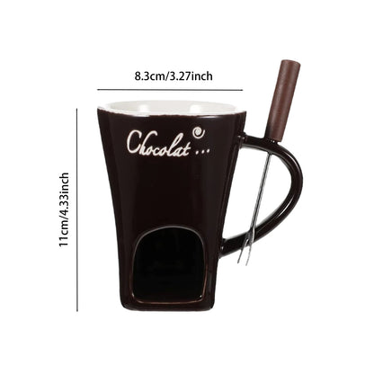 Mini Ceramic Fondue Mug Set