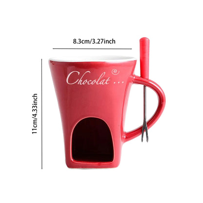 Mini Ceramic Fondue Mug Set