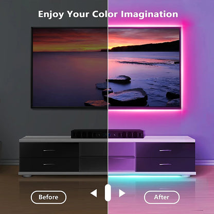 USB RGB LED Strip Light 5050 – Bluetooth Lichtband für TV, Desk & Setup